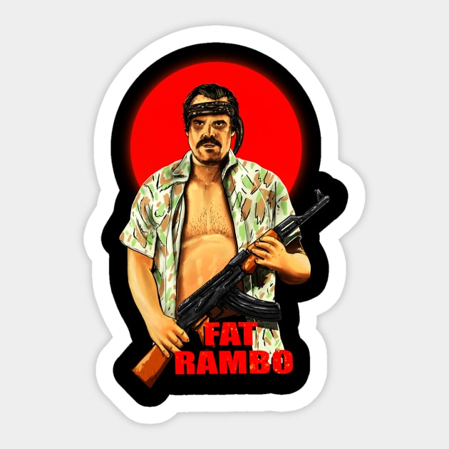 Fat Rambo Sticker by Blahblahpop